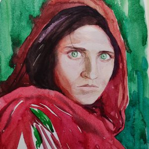 Retrato de una niña Afgana