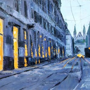 Una obra hecha con espátula