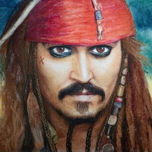 Retrato al dibujo o pastel